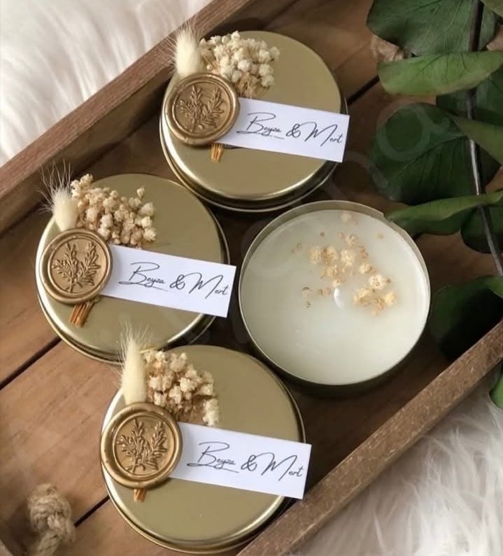 Empaque premium velas de boda Genny Franco